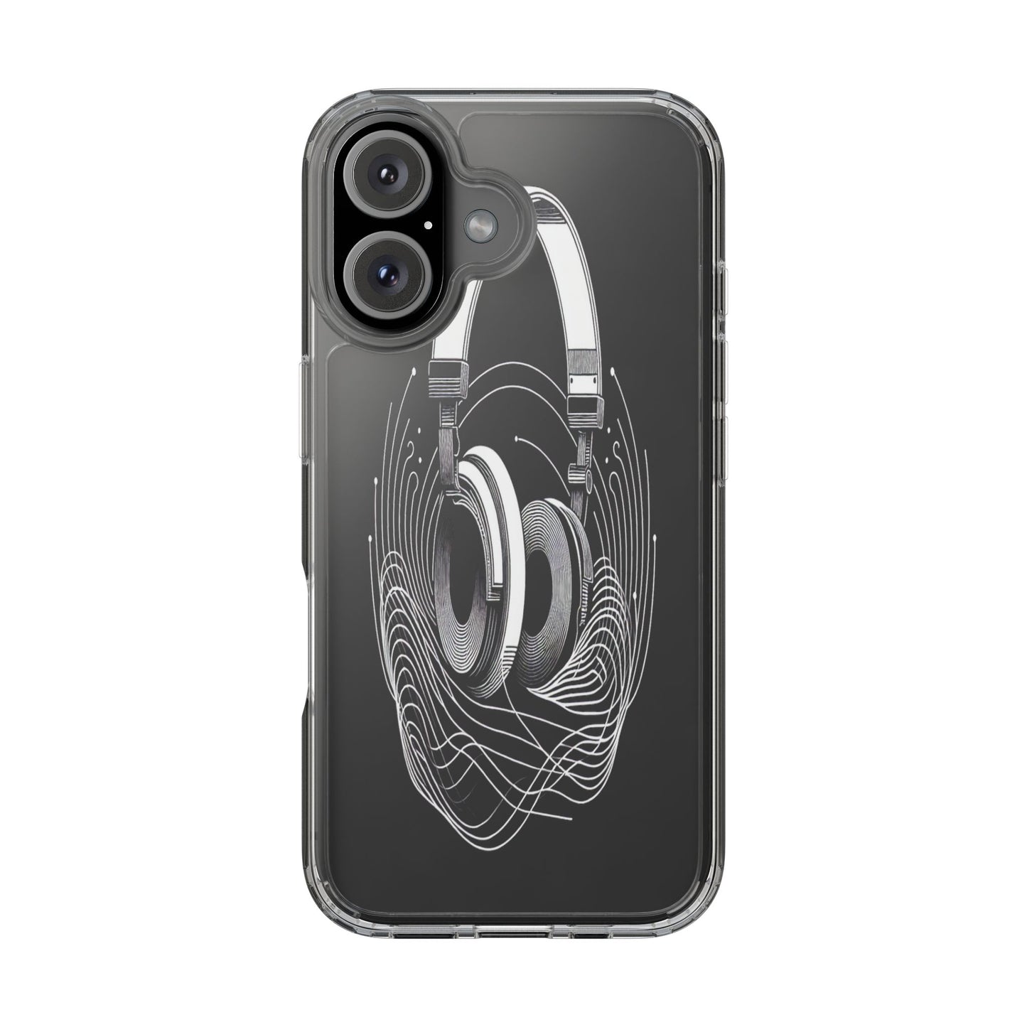 Transparent Sound Waves Unleashed Iphone Case Compatible With Iphone 16 15 14 - Clear Phone Cover