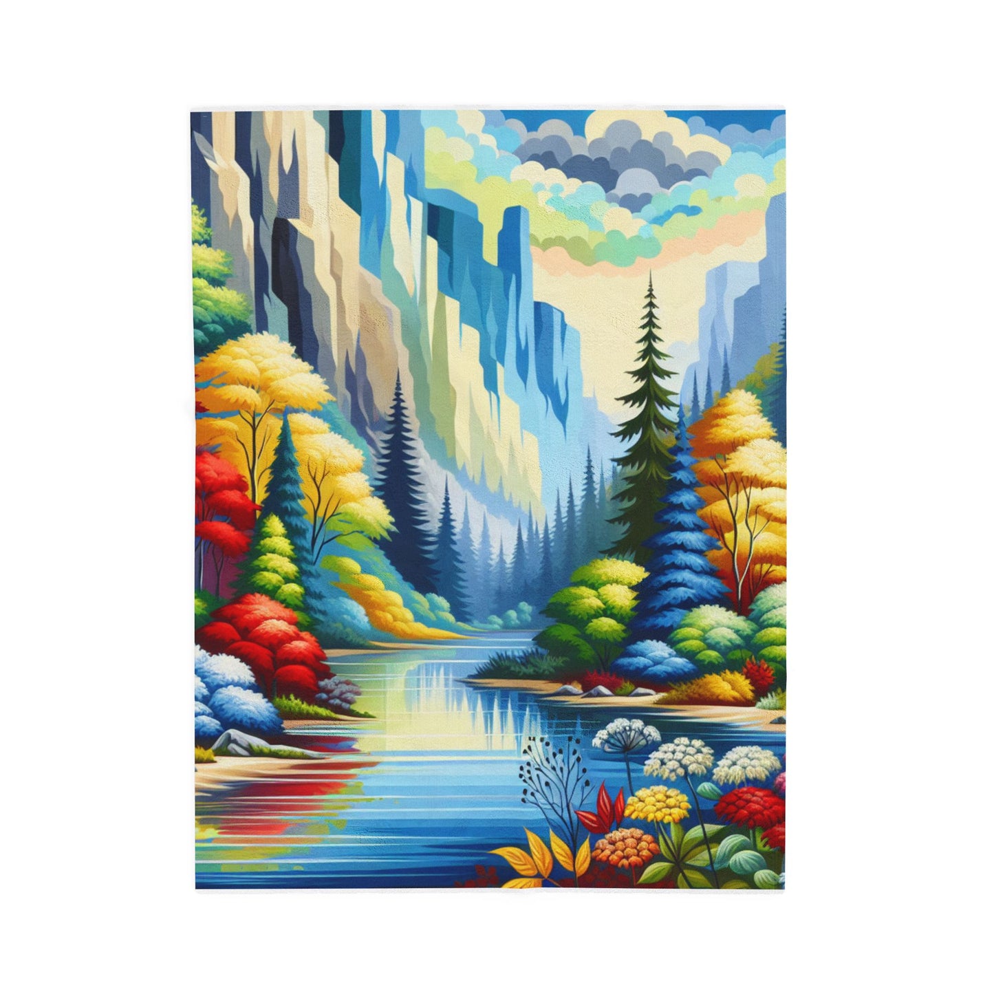 Kaleidoscope Canyon Retreat- Plush Blanket