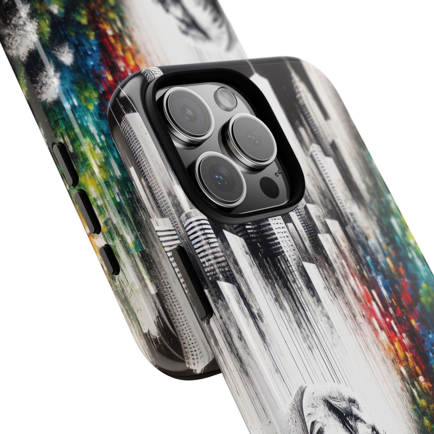 Protective Elephant's Journey Through the Cityscape Iphone Case Compatible With Iphone 16 15 14 - Phone Cover