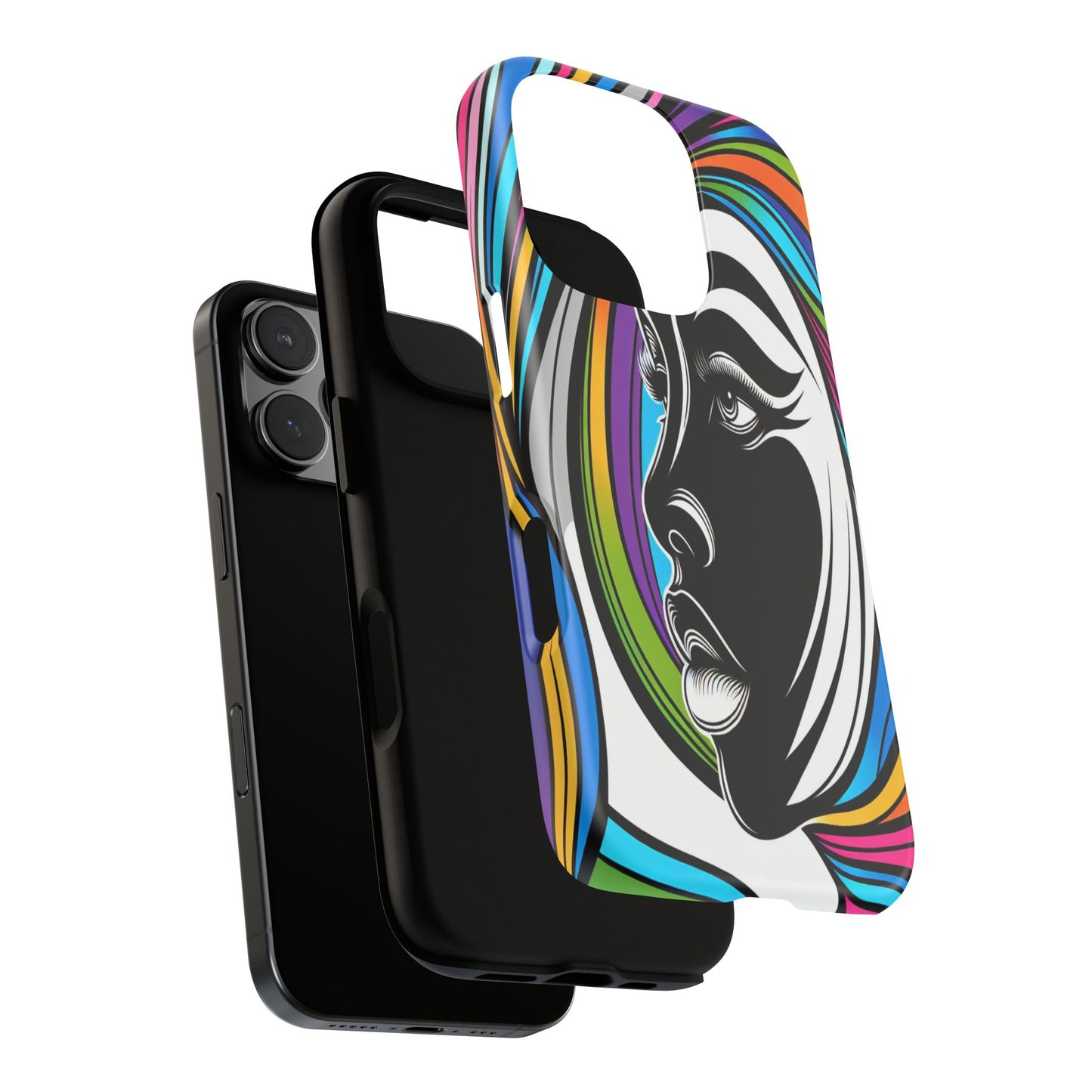 Colorful Portrait Fusion - Phone Case