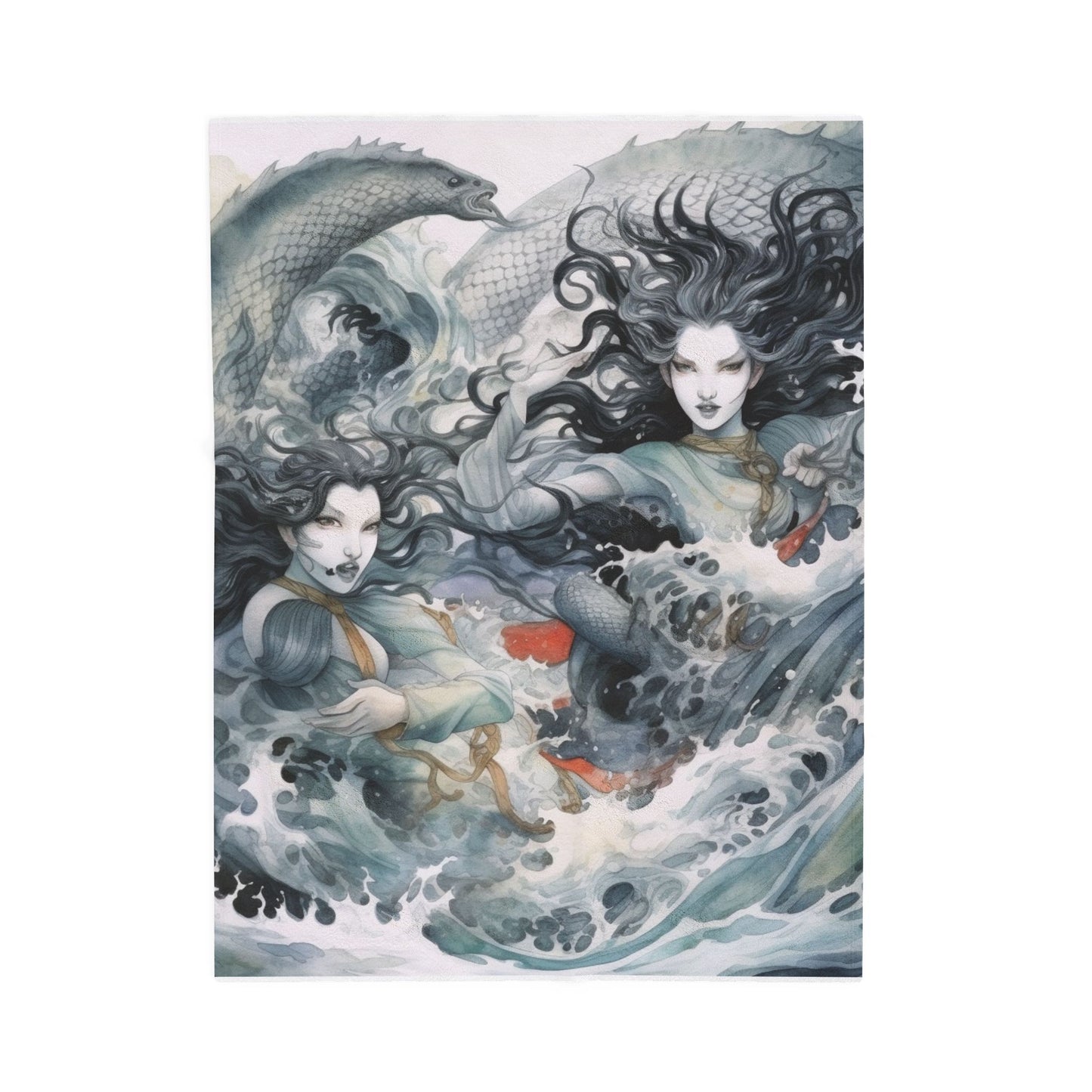Mystical Sea Guardians Dance- Plush Blanket