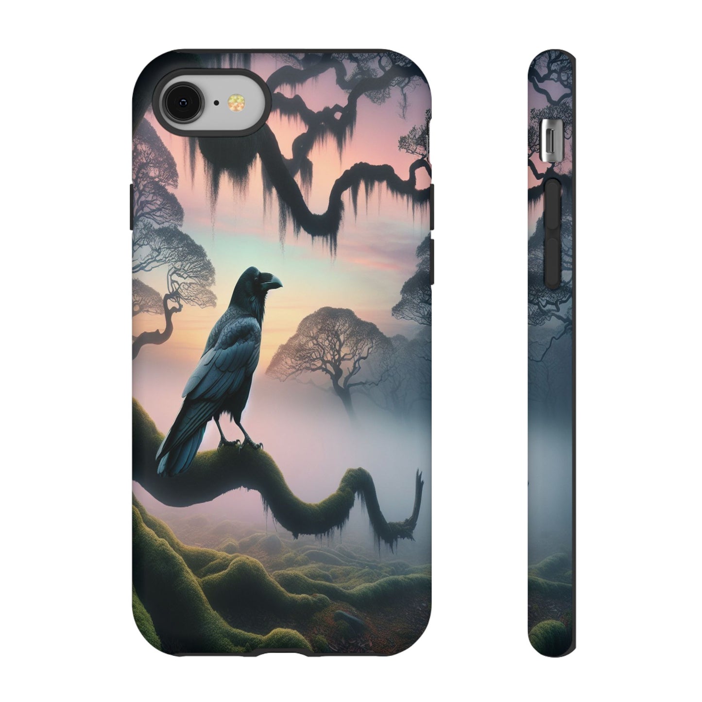 Raven in the Misty Forest - Phone Case