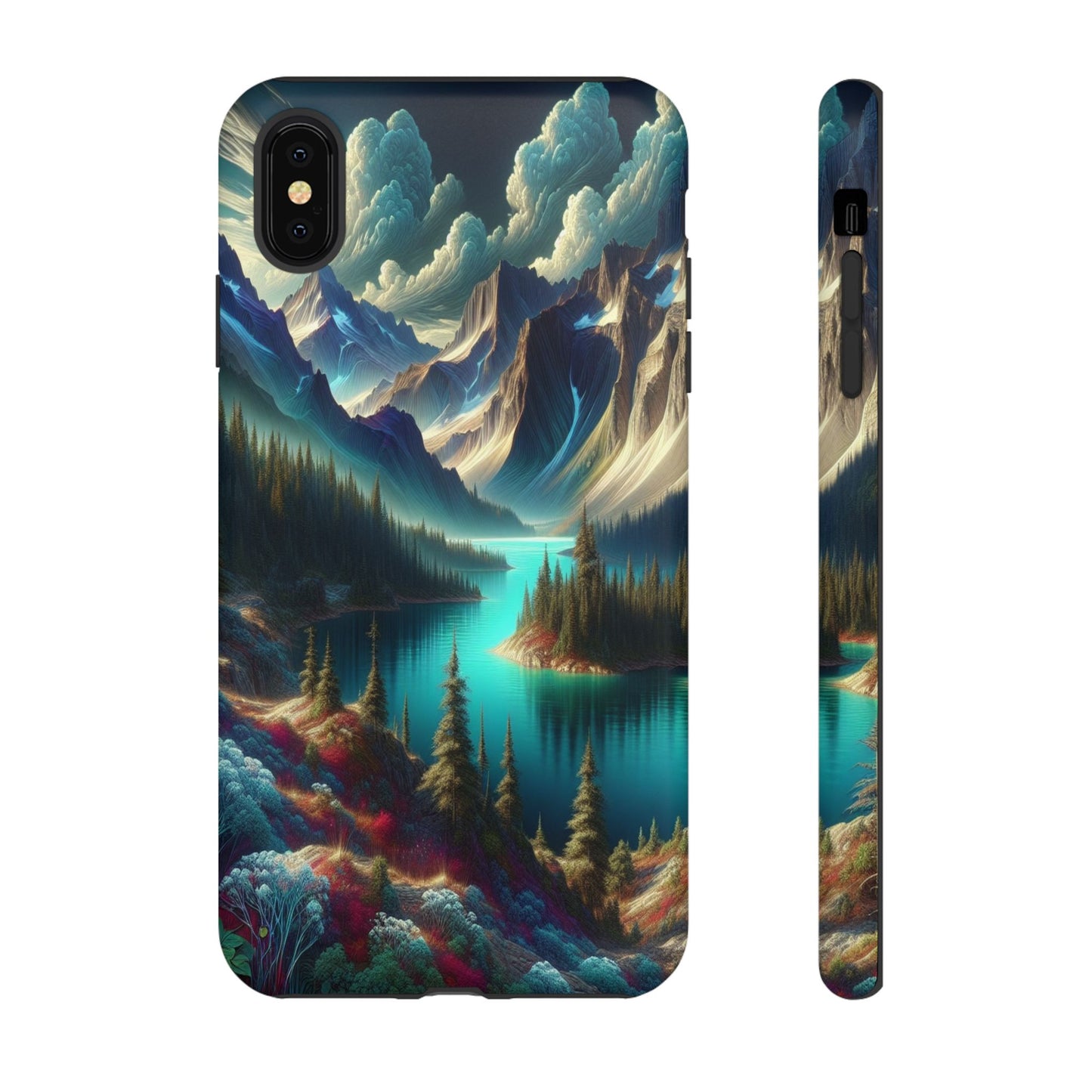 Custom ProtectiveMajestic Peaks and Tranquil WatersIphone Case Compatible With Iphone 16 15 14 - Phone Cover