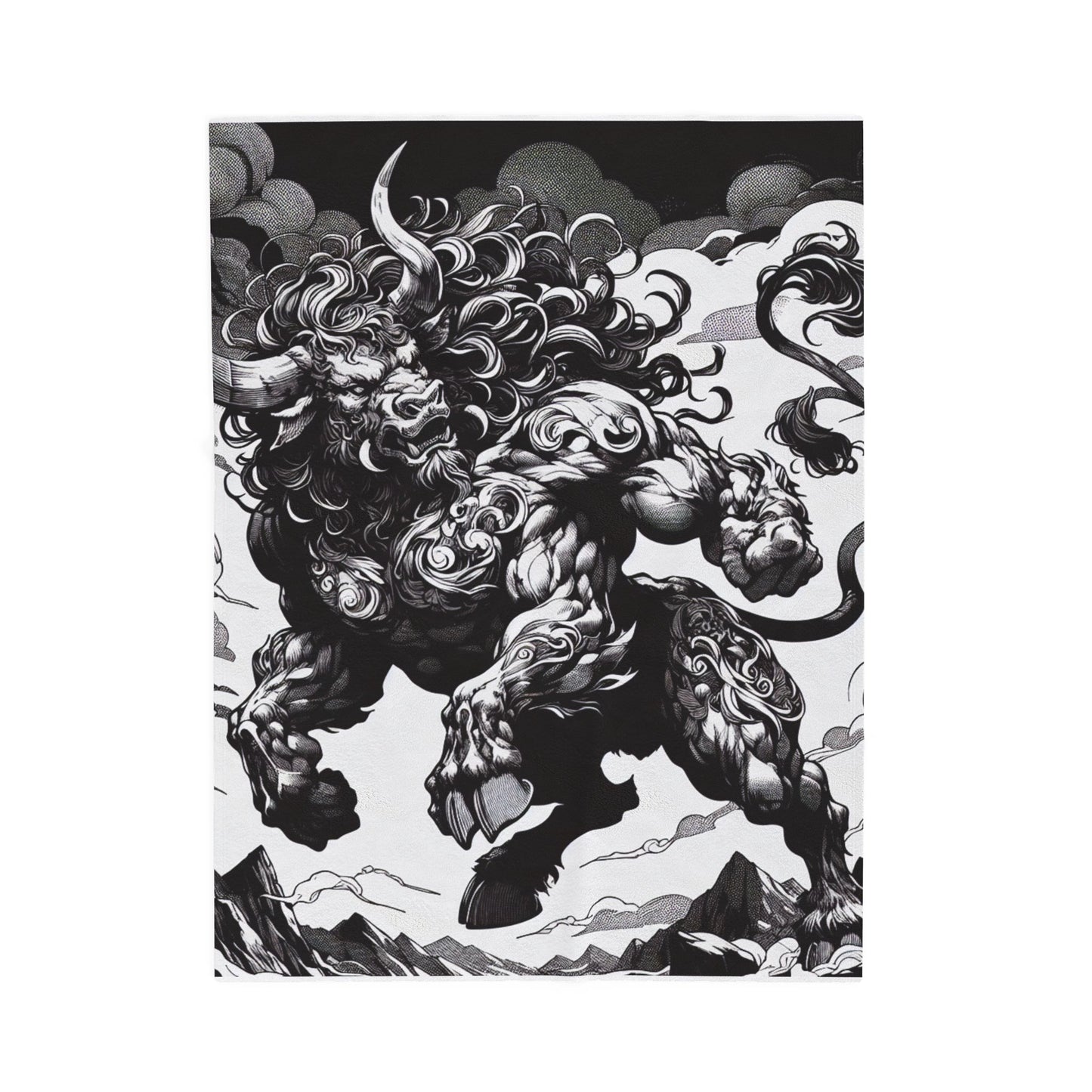 Majestic Bull Leap - Plush Blanket