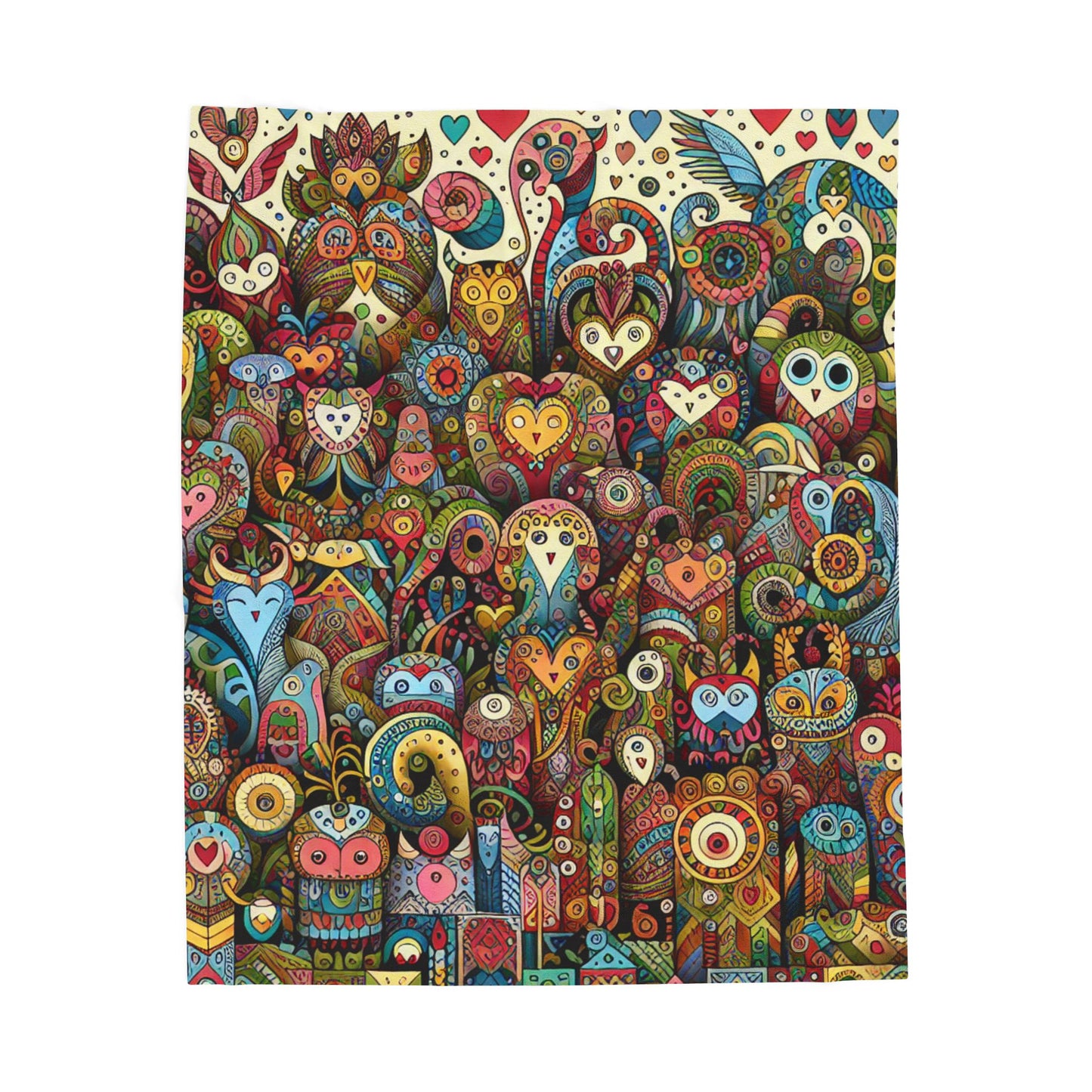 Animal Harmony Tapestry - Plush Blanket