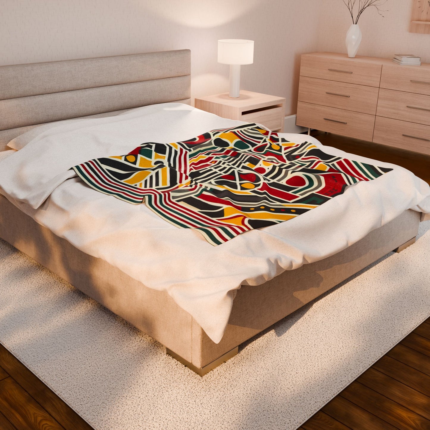 Rhythmic Geometry - Plush Blanket