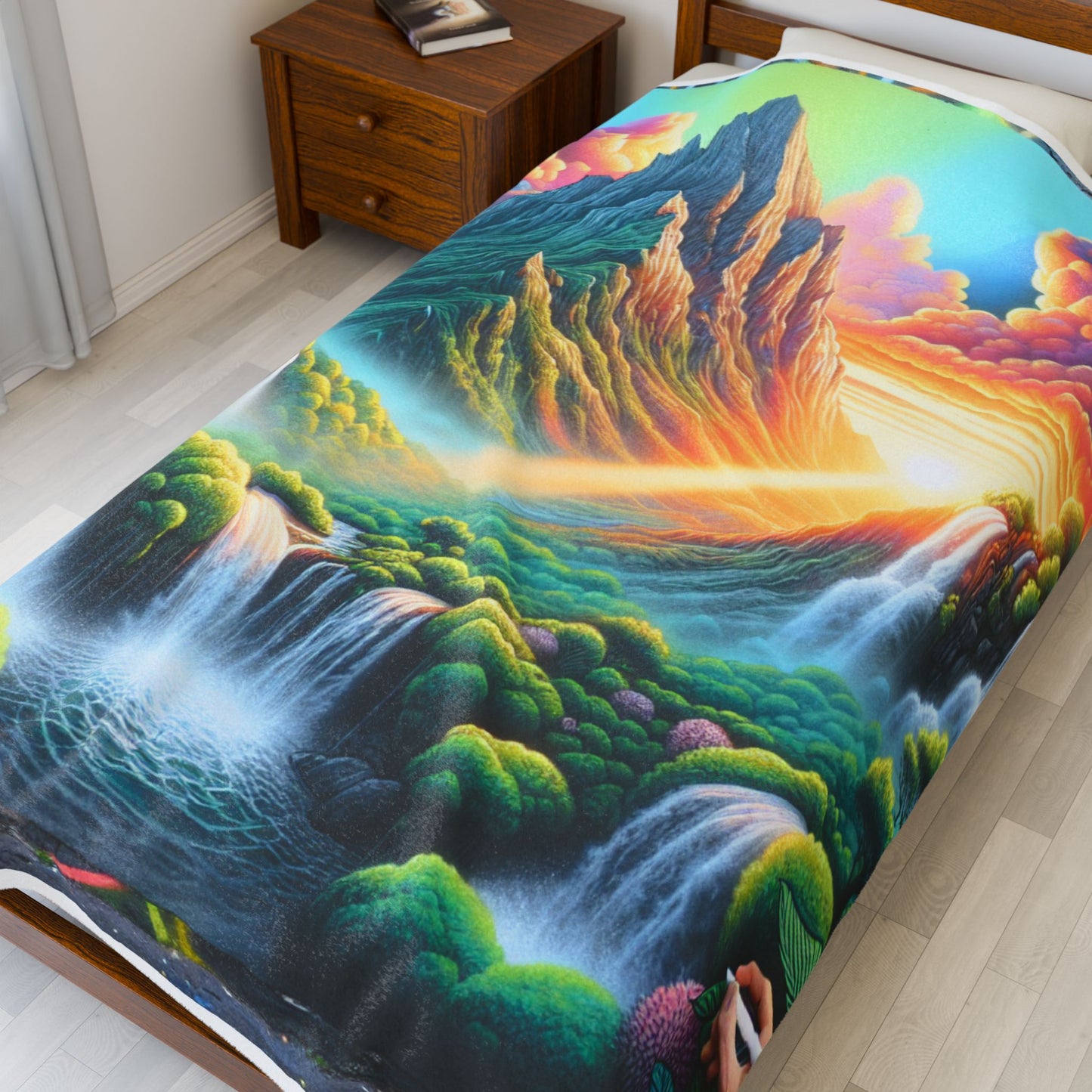 Cascading Wonders - Plush Blanket