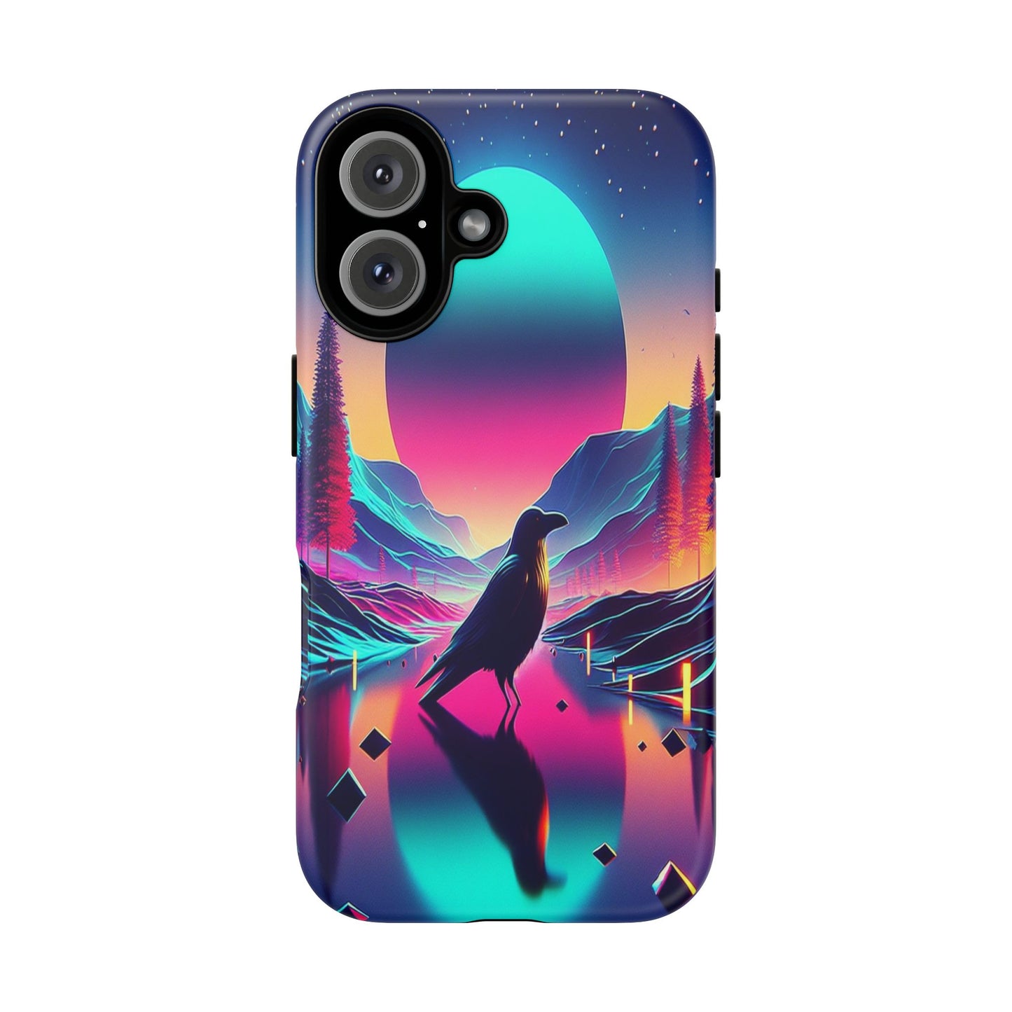 Celestial Horizon with Raven - Phone Case
