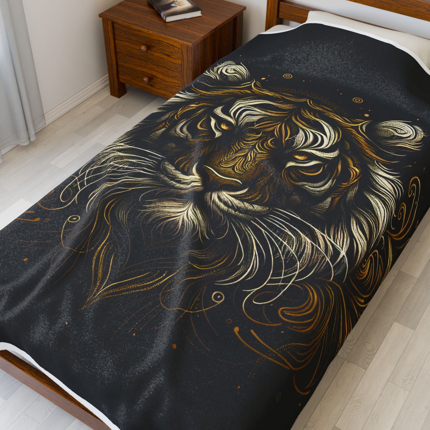 Majestic Feline Fantasy - Plush Blanket