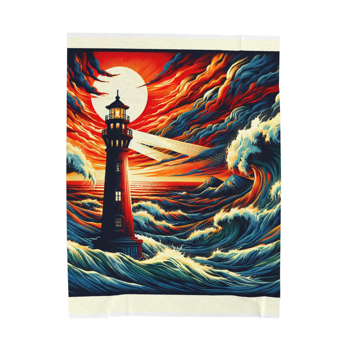Beacon among the Waves - Plush Blanket