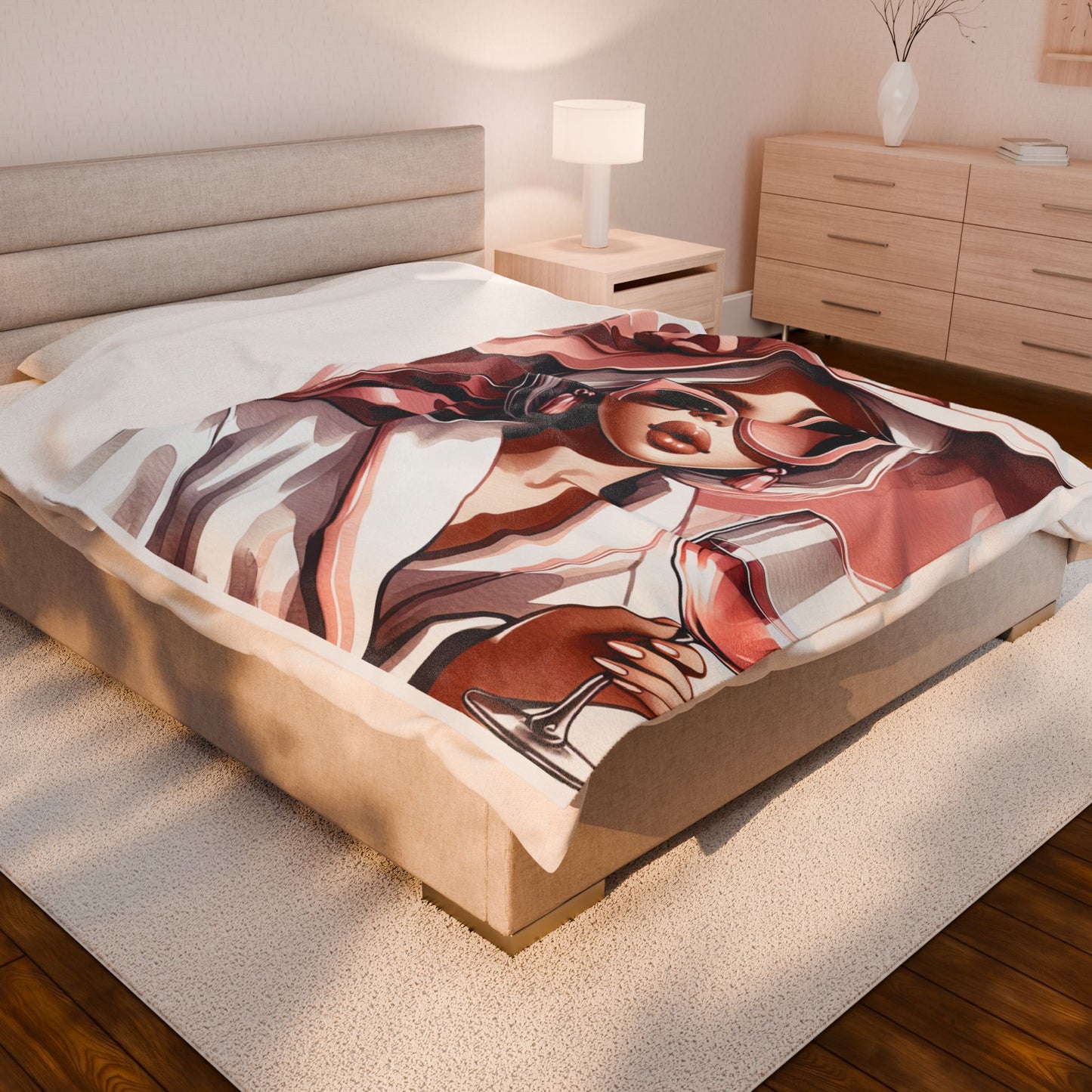 Chic Rosé Moment - Plush Blanket