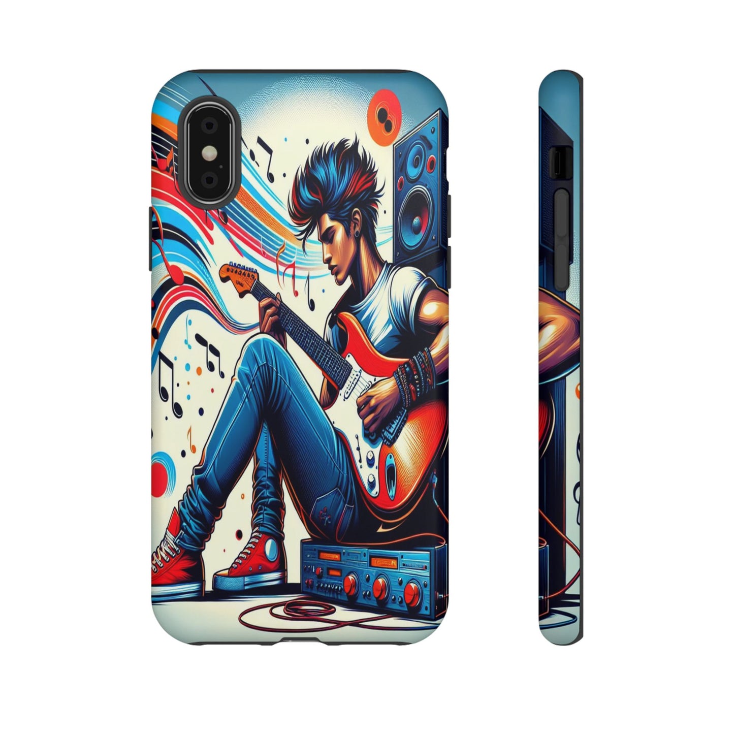 Protective Guitar Rhythms and Colorful Tunes Iphone Case Compatible With Iphone 16 15 14 - Phone Cover