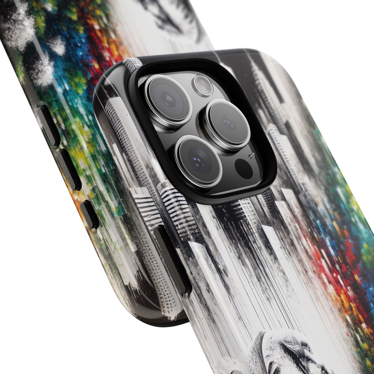 Protective Elephant's Journey Through the Cityscape Iphone Case Compatible With Iphone 16 15 14 - Phone Cover