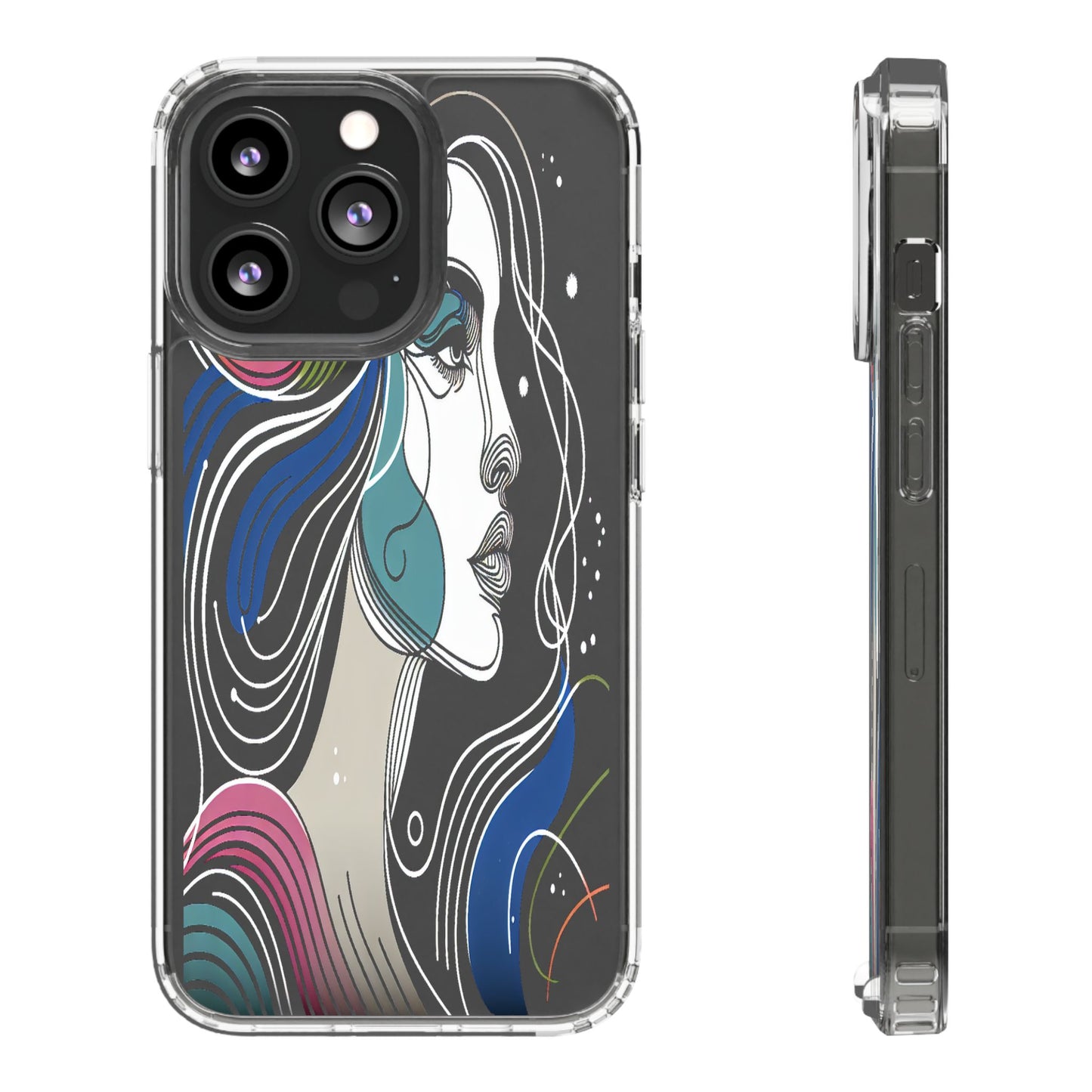 Transparent Portrait of Imagination Iphone Case Compatible With Iphone 16 15 14 - Clear Phone Cover