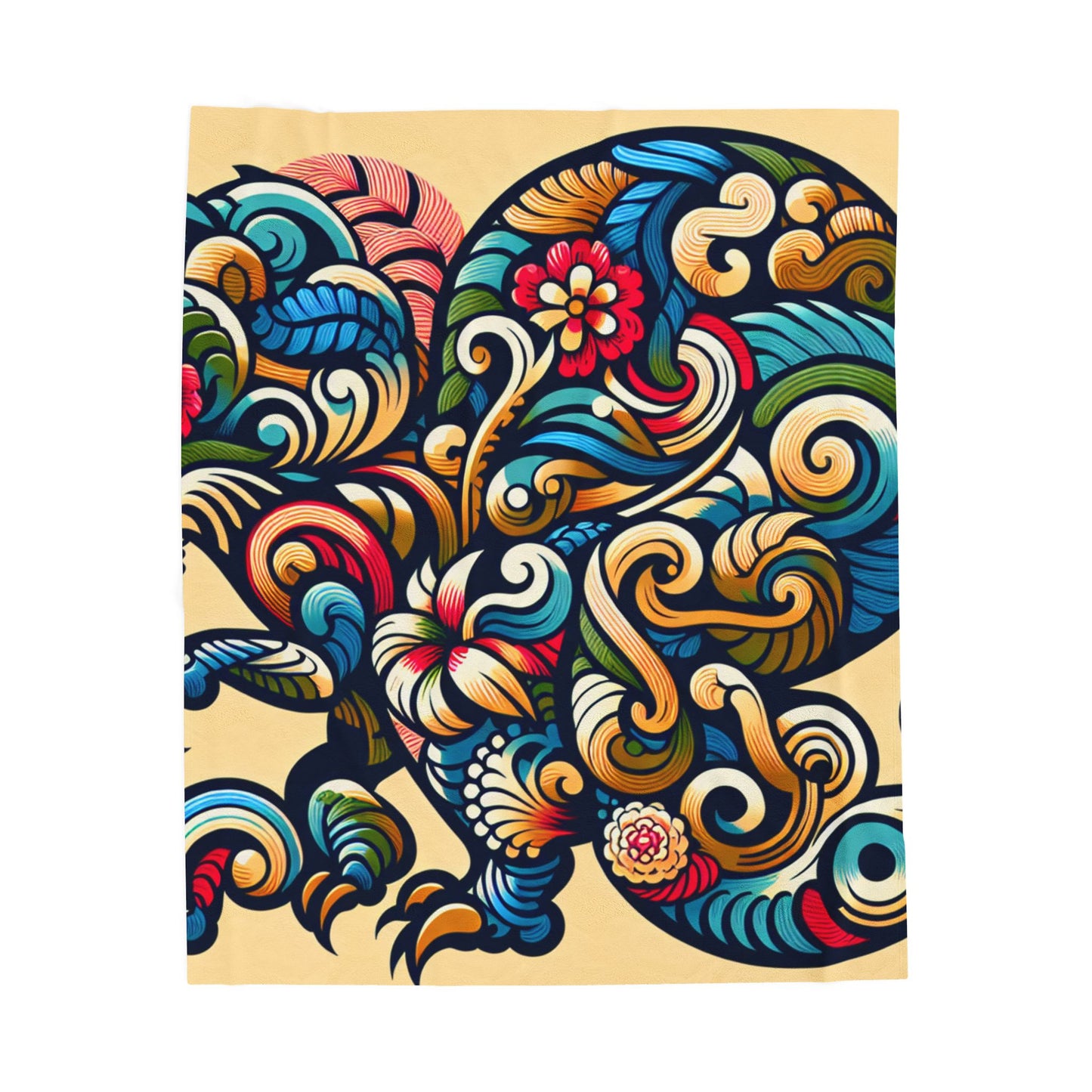 Primal Flourish - Plush Blanket