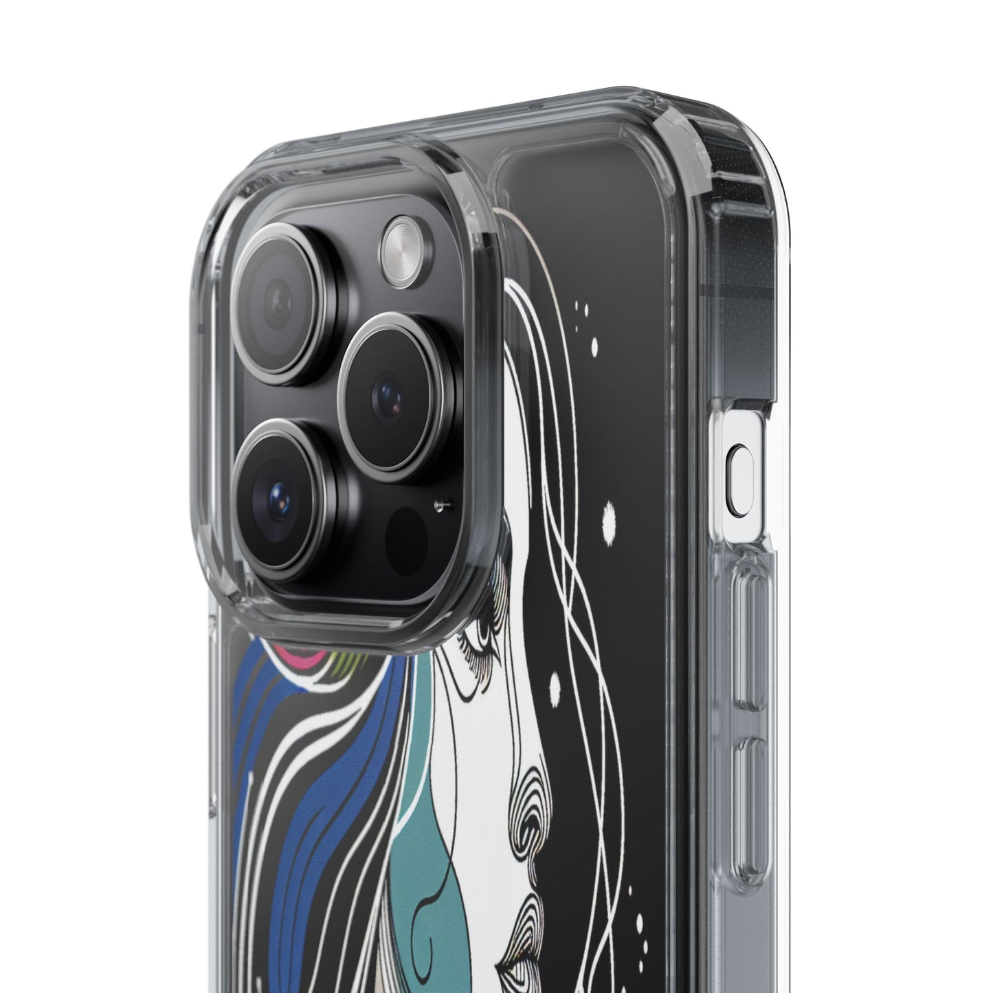 Transparent Portrait of Imagination Iphone Case Compatible With Iphone 16 15 14 - Clear Phone Cover