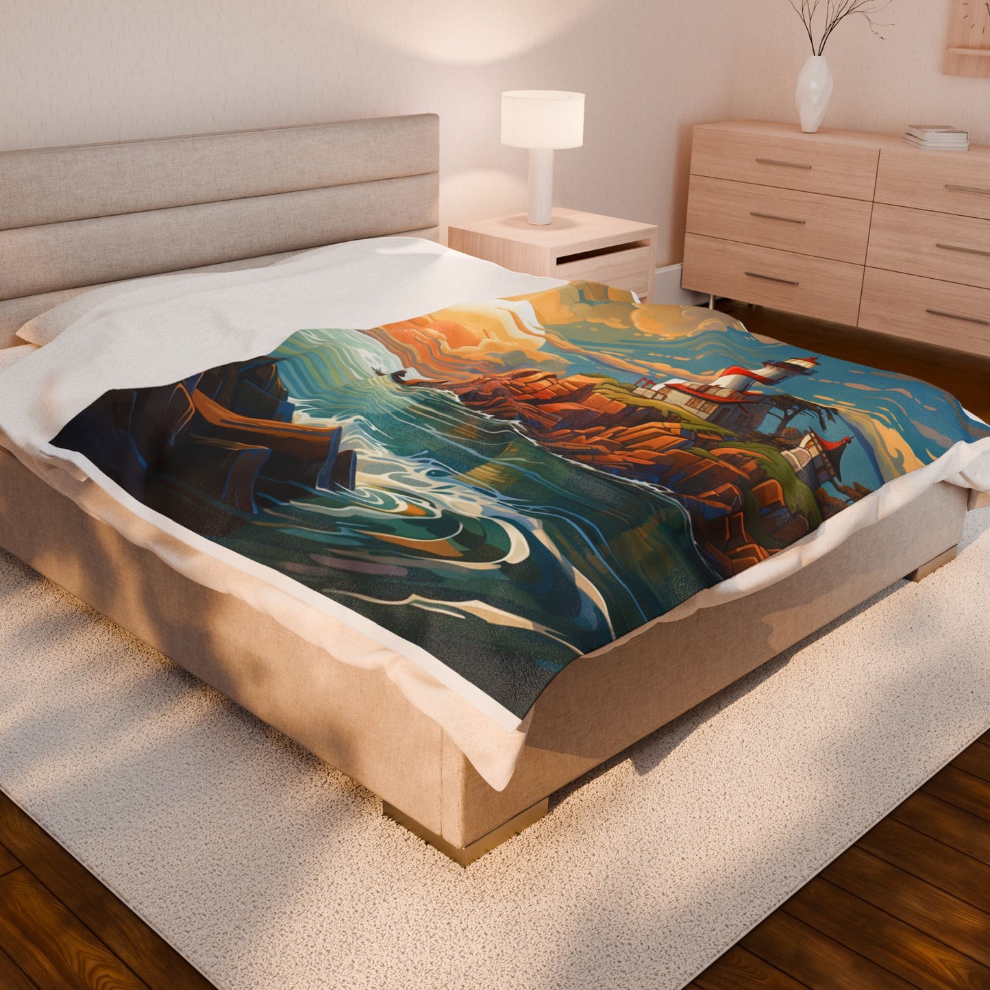 Guiding Light at Dawn- Plush Blanket