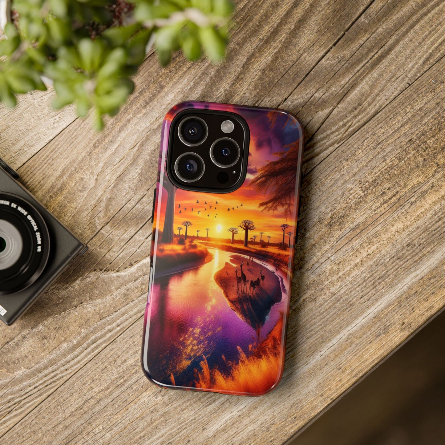Journey Through Radiant Savannah - Phone Case