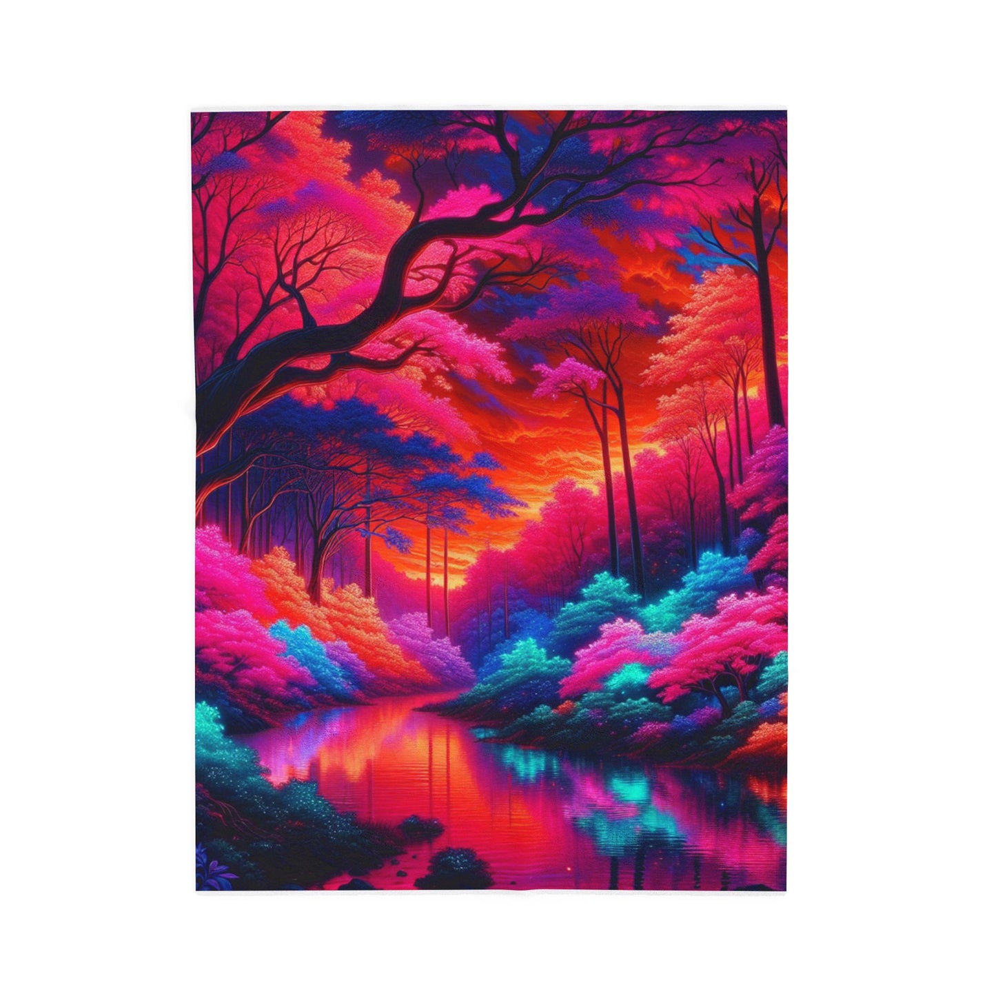 Nature's Radiance Unleashed - Plush Blanket