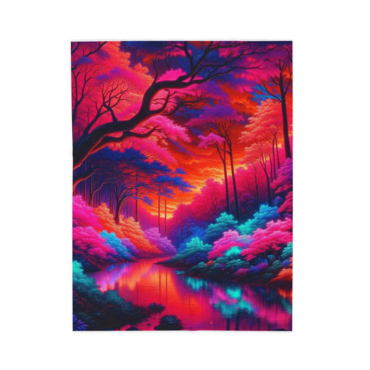 Nature's Radiance Unleashed - Plush Blanket