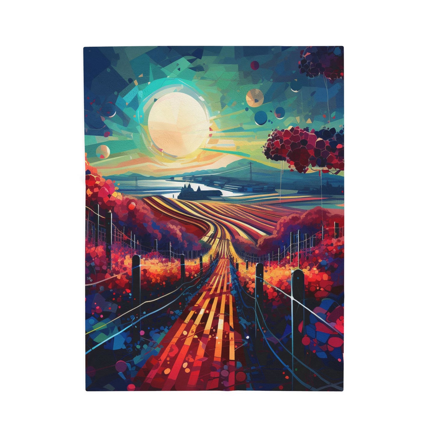Spectral Vineyard Dreamscape- Plush Blanket