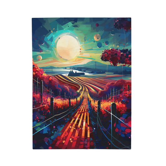 Spectral Vineyard Dreamscape- Plush Blanket