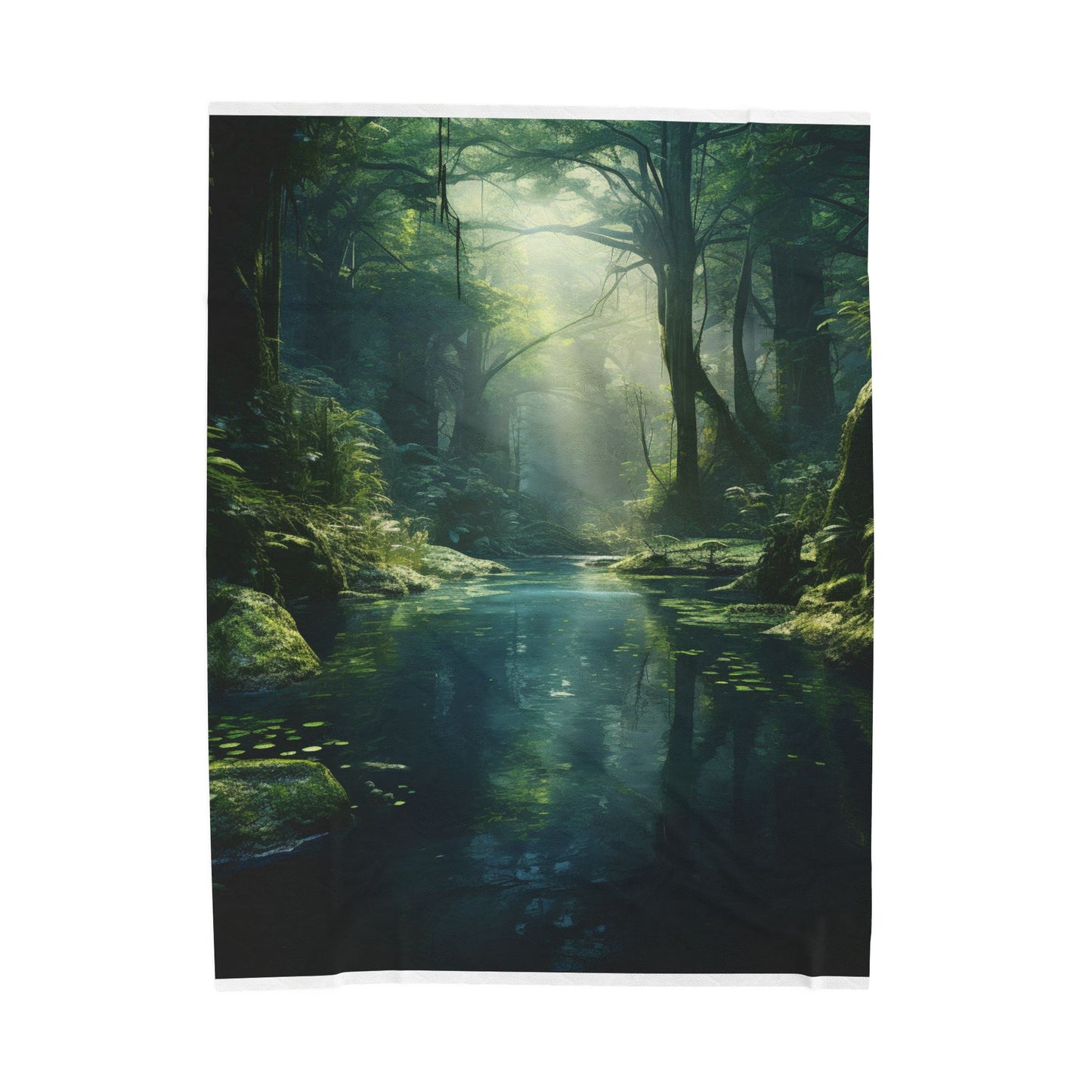 Forest Whisperings at Dawn- Plush Blanket