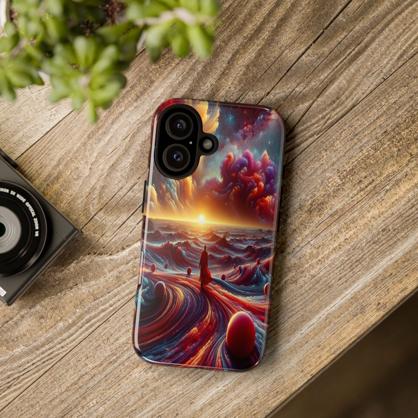 Journey Through Celestial Waves - Phone Case