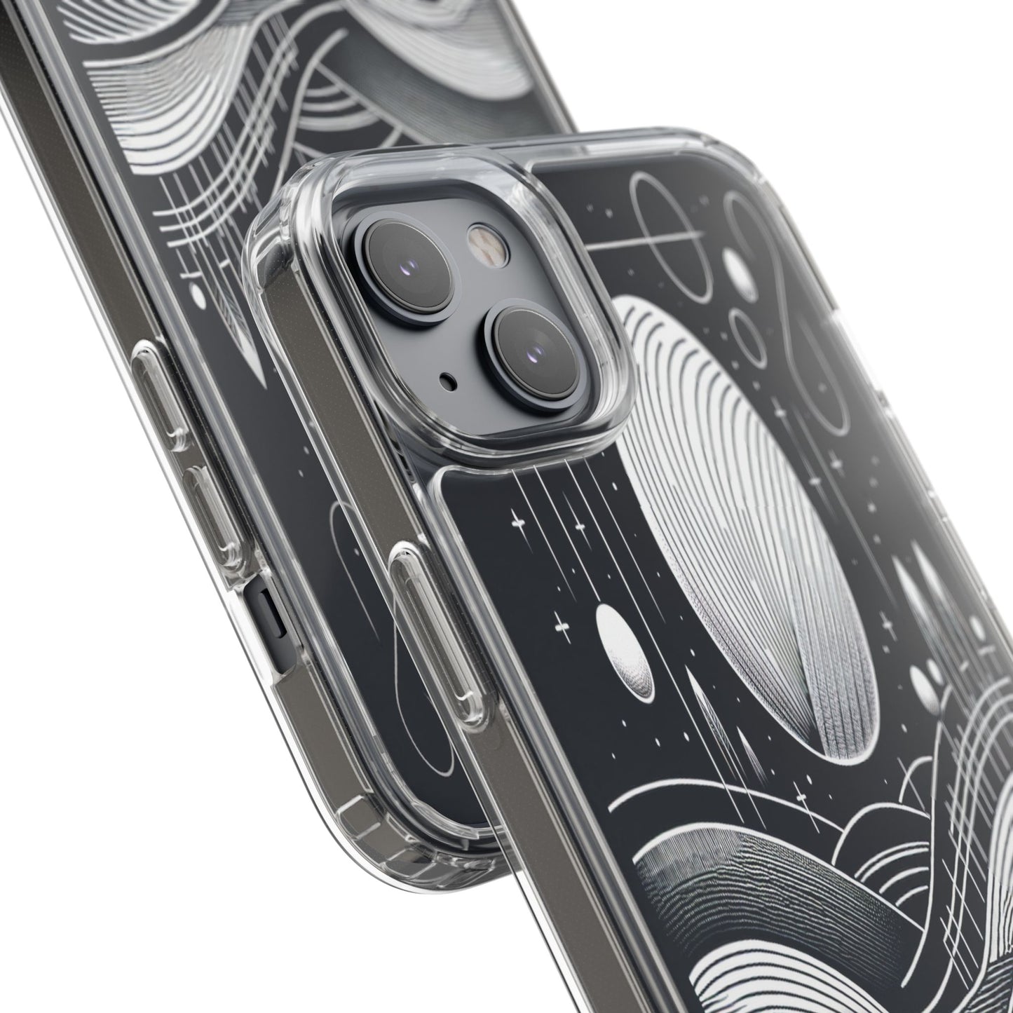 Transparent Lunar Landscapes Iphone Case Compatible With Iphone 16 15 14 - Clear Phone Cover