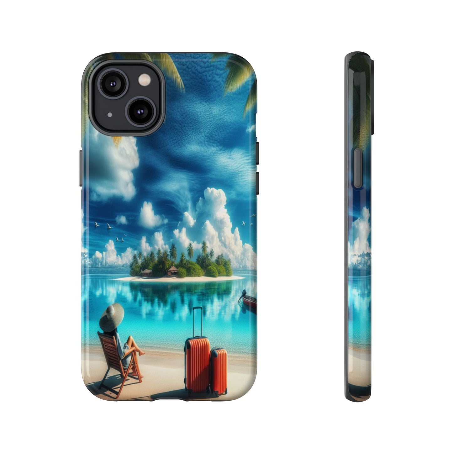 Custom ProtectiveIsland Escape in ParadiseIphone Case Compatible With Iphone 16 15 14 - Phone Cover