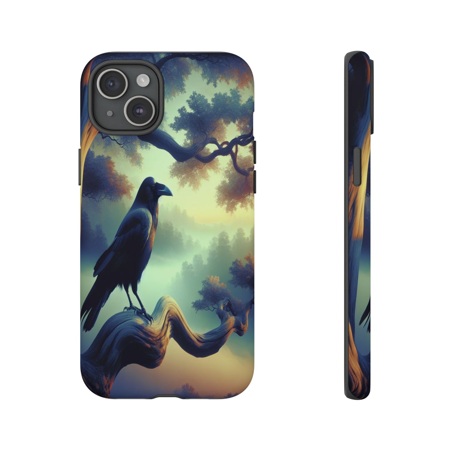 Raven in the Misty Forest - Phone Case
