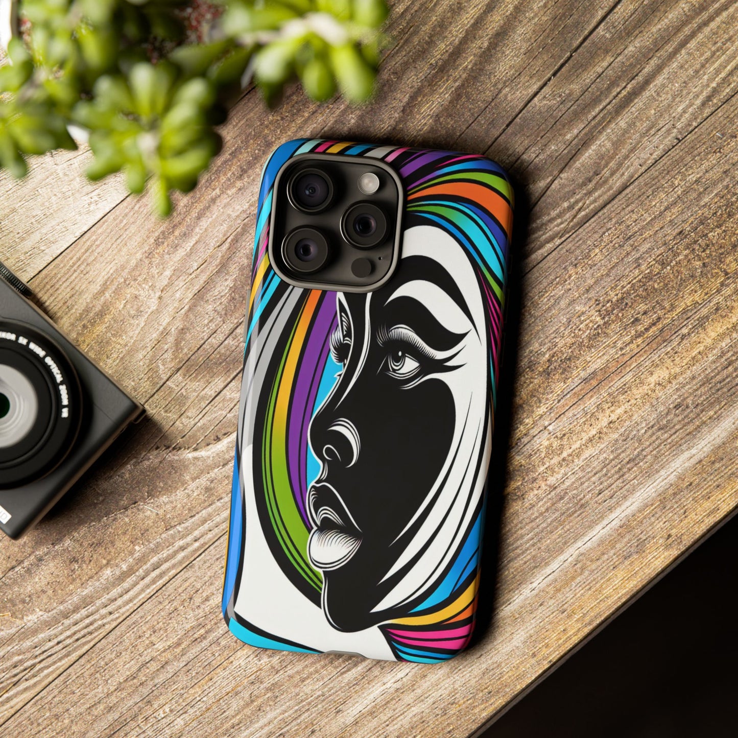Colorful Portrait Fusion - Phone Case