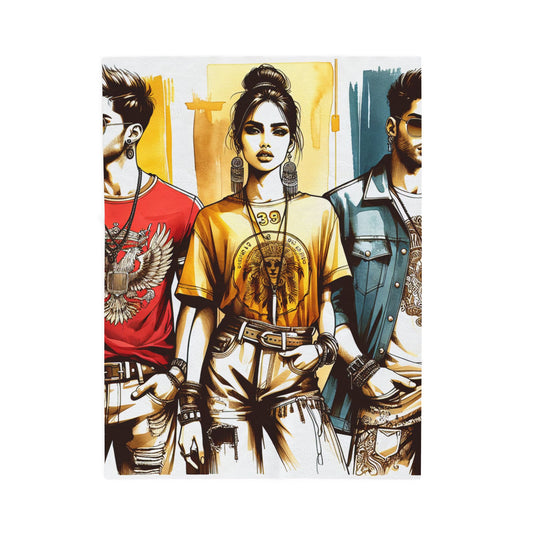 Fashionable Fresh Trio - Plush Blanket