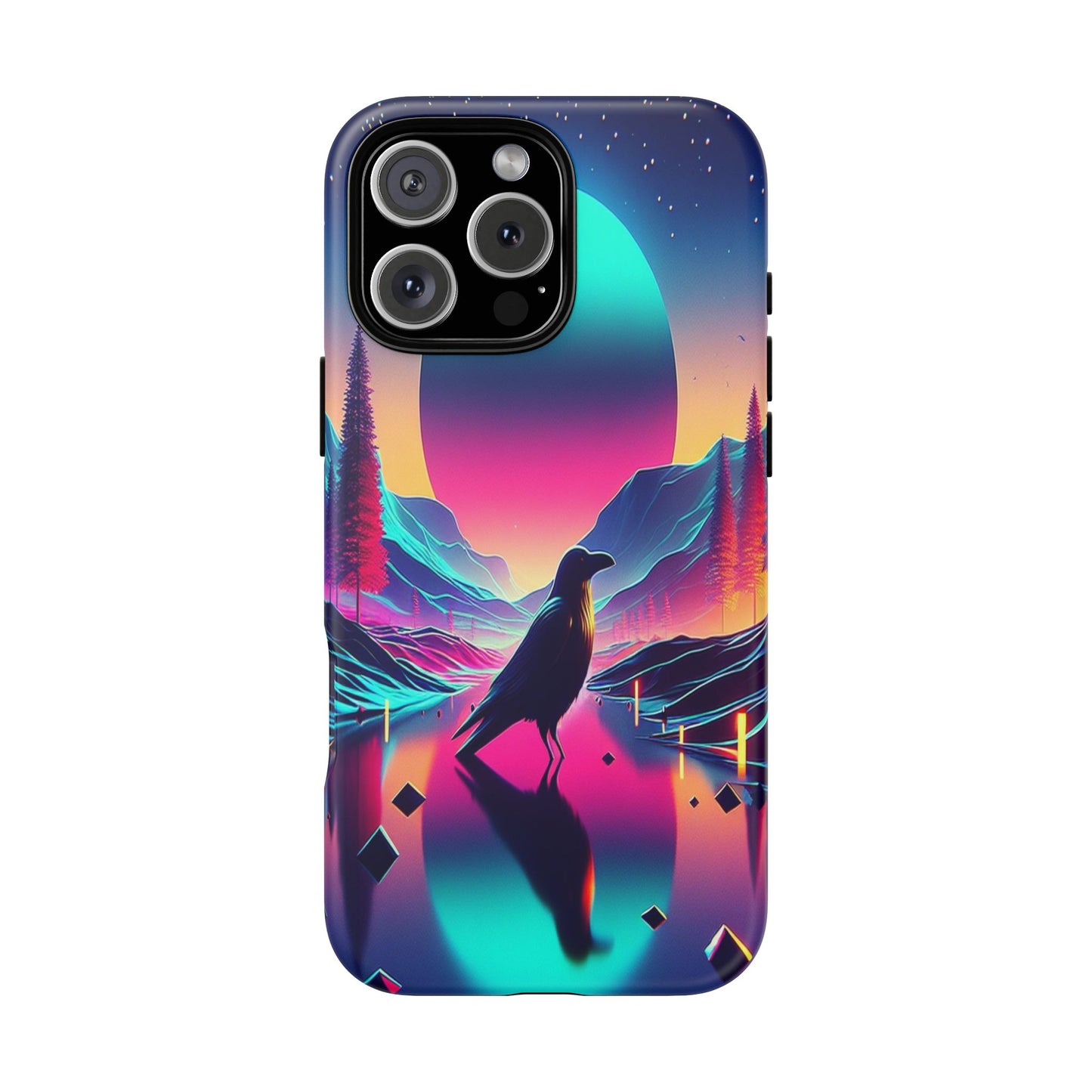 Celestial Horizon with Raven - Phone Case