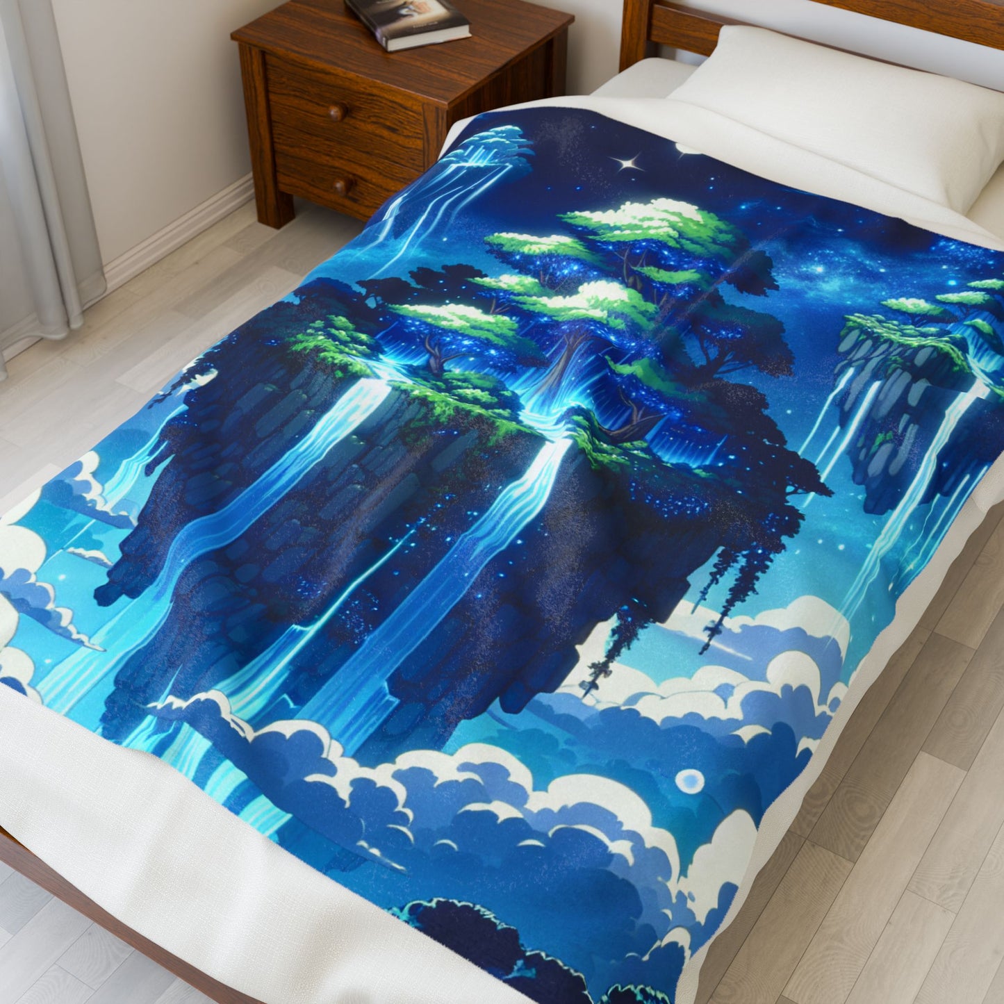 Floating Isles Fantasy - Plush Blanket