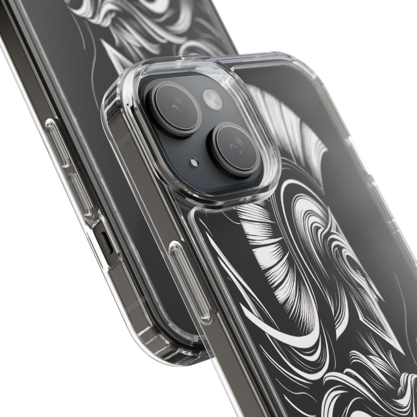 Transparent Helmeted Sentinel in Monochrome Motion Iphone Case Compatible With Iphone 16 15 14 - Clear Phone Cover