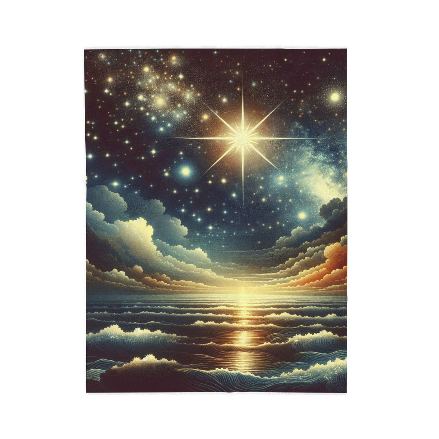 Radiance Above the Sea - Plush Blanket