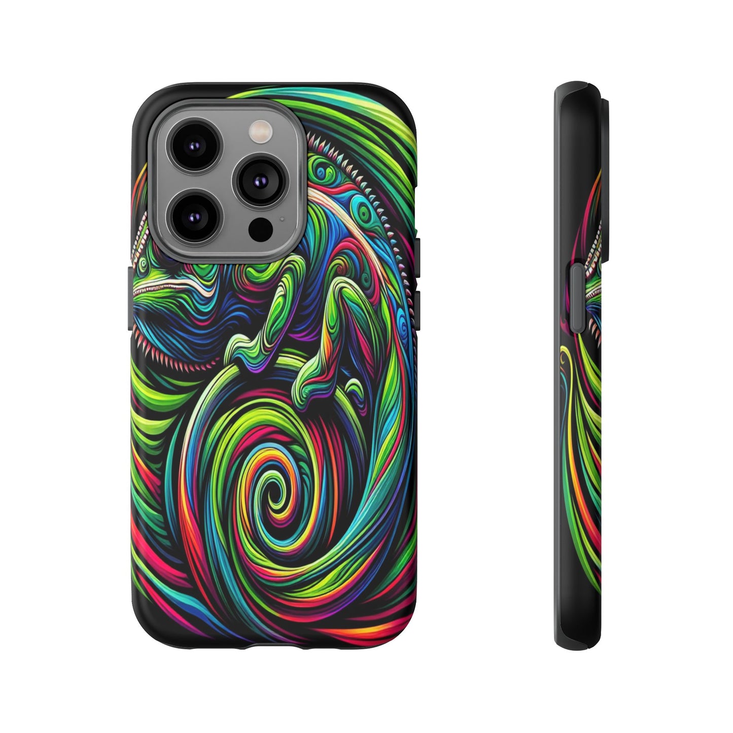 Chameleon in a Kaleidoscope Maze - Phone Case
