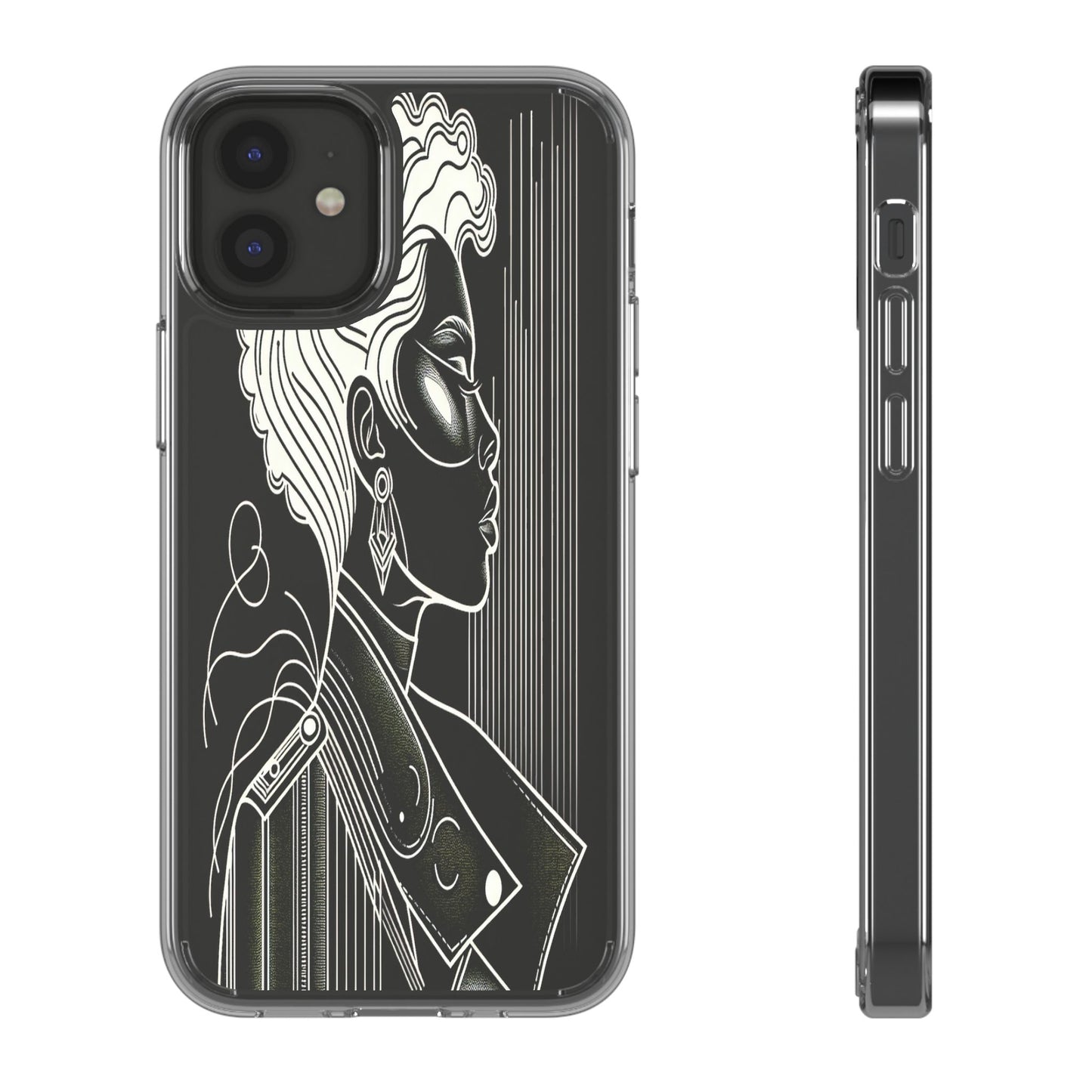 Transparent Eloquent Contours Iphone Case Compatible With Iphone 16 15 14 - Clear Phone Cover