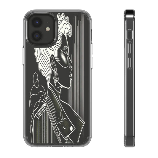 Transparent Eloquent Contours Iphone Case Compatible With Iphone 16 15 14 - Clear Phone Cover