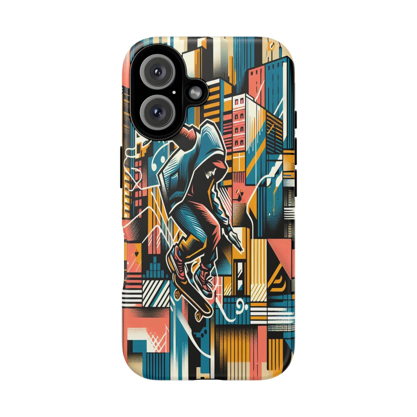 Skater in the Cityscape - Phone Case