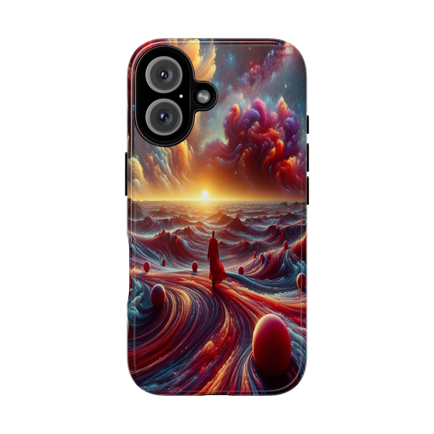 Journey Through Celestial Waves - Phone Case
