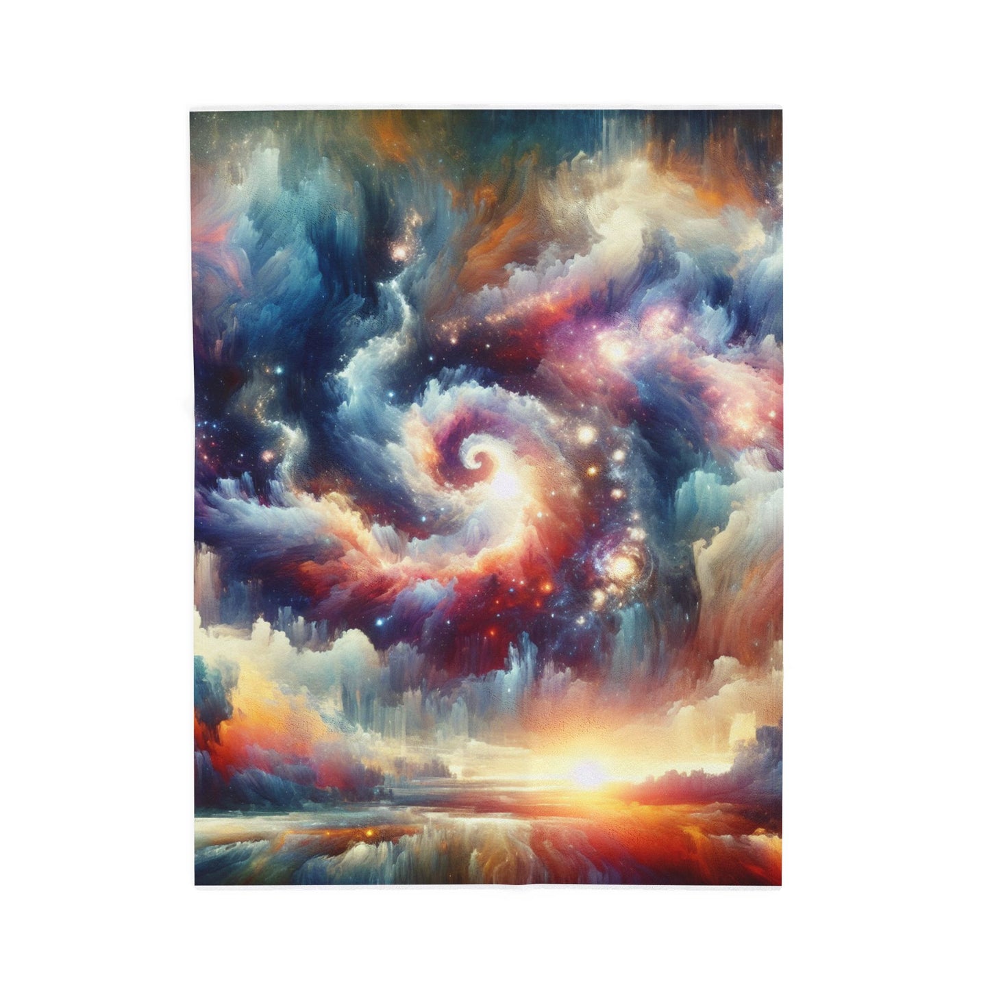 Galactic Whirlwind Dawn- Plush Blanket