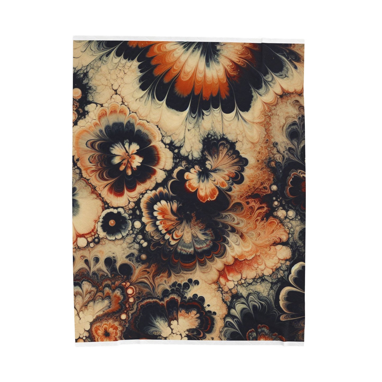 Floral Fusion Fantasy - Plush Blanket