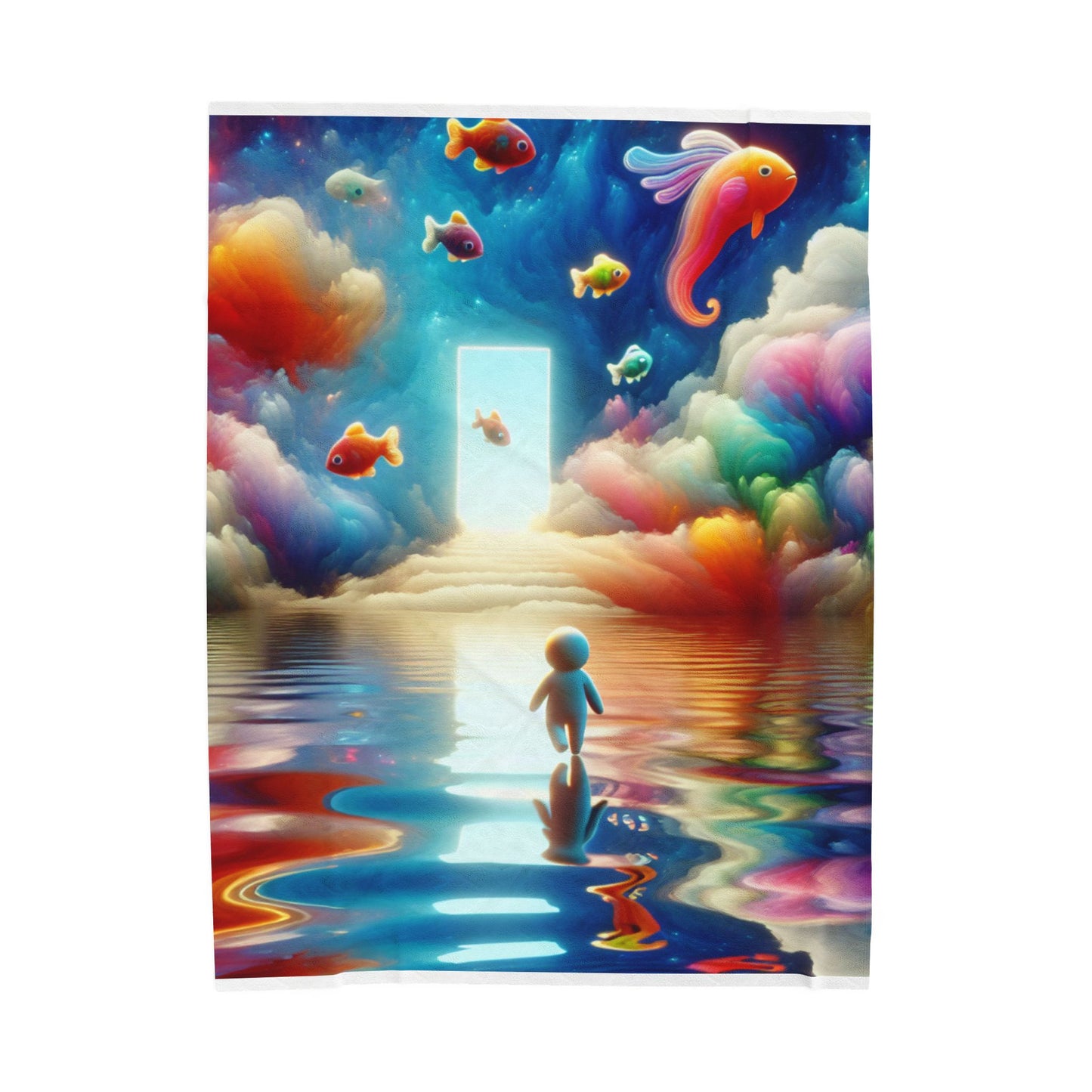 Journey to the Clouded Doorway - Plush Blanket