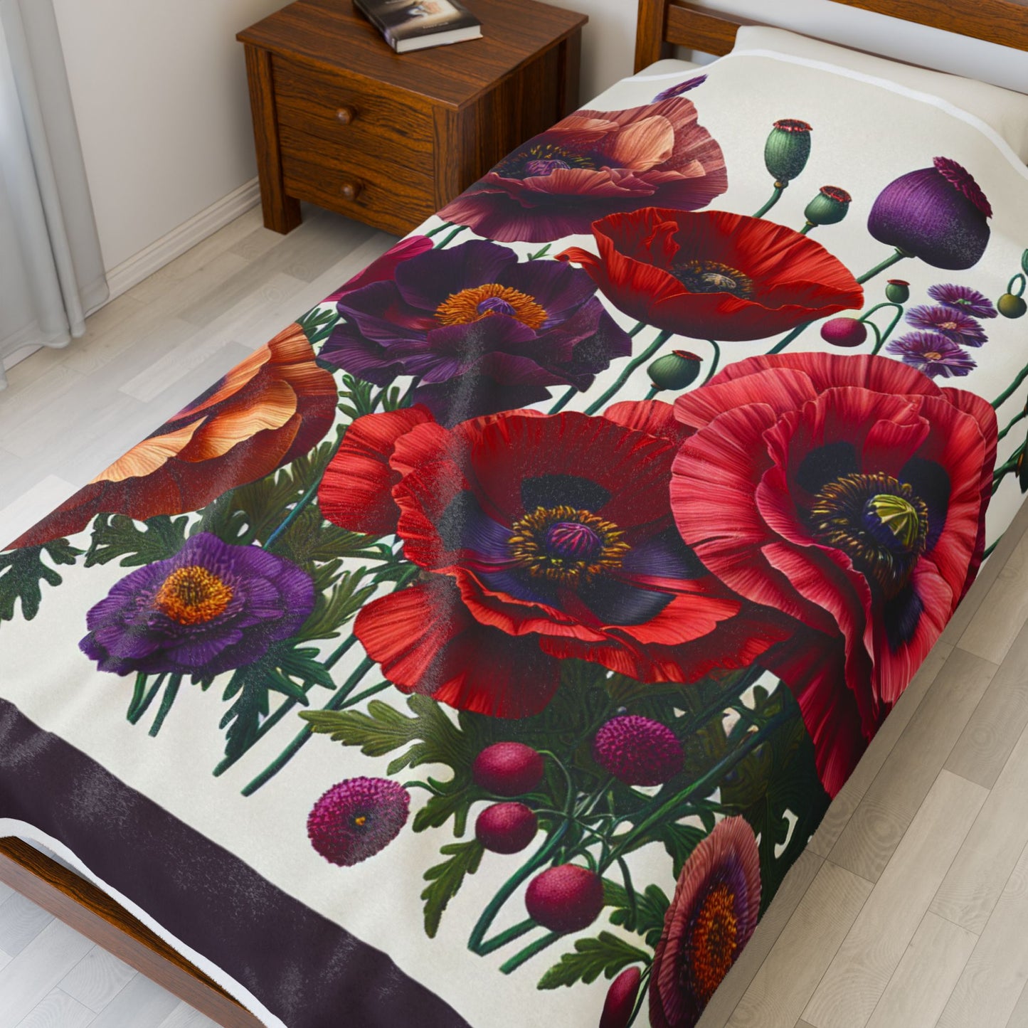 Opulent Poppies Display- Plush Blanket