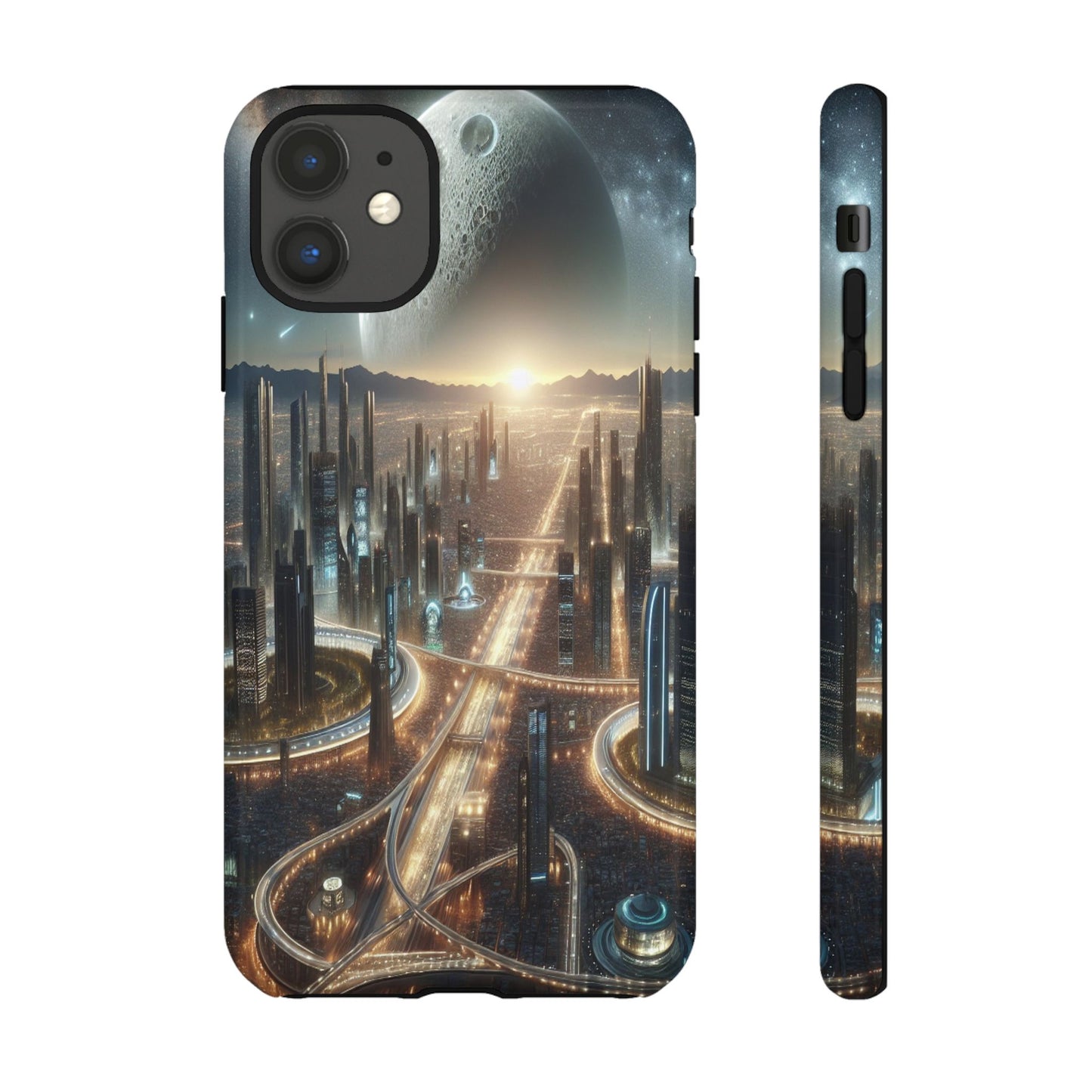 Protective Celestial Cityscape Iphone Case Compatible With Iphone 16 15 14 - Phone Cover