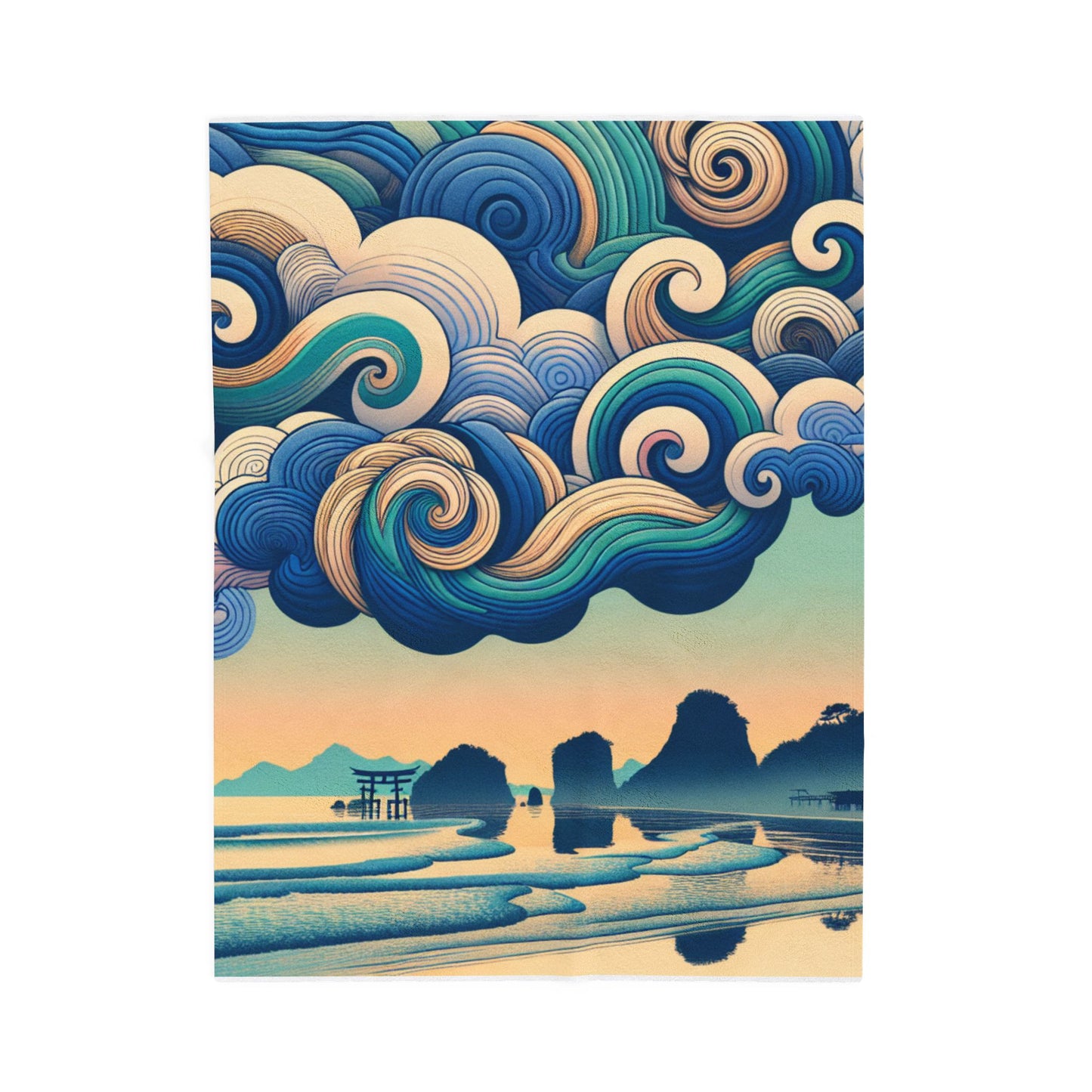 Cloudscape Reflections - Plush Blanket