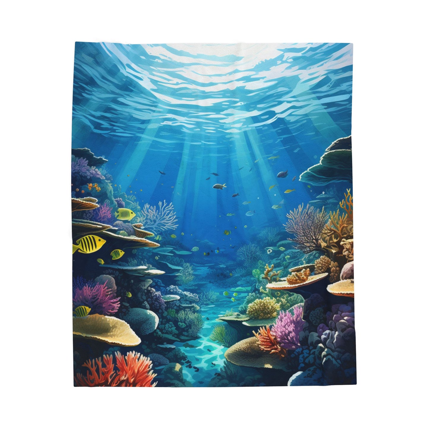 Underwater Haven of Tranquility- Plush Blanket