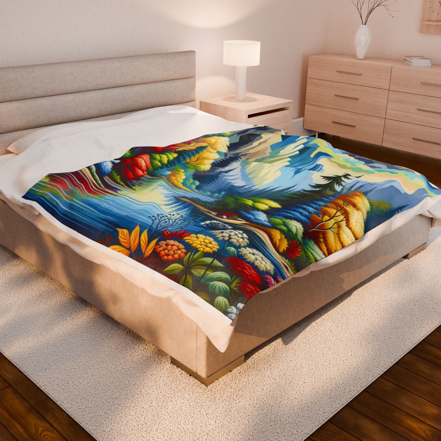 Kaleidoscope Canyon Retreat- Plush Blanket
